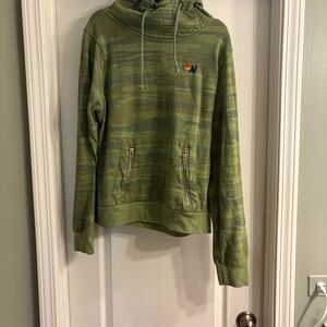 Aviator Nation Olive Green Hooded Sweatshirt